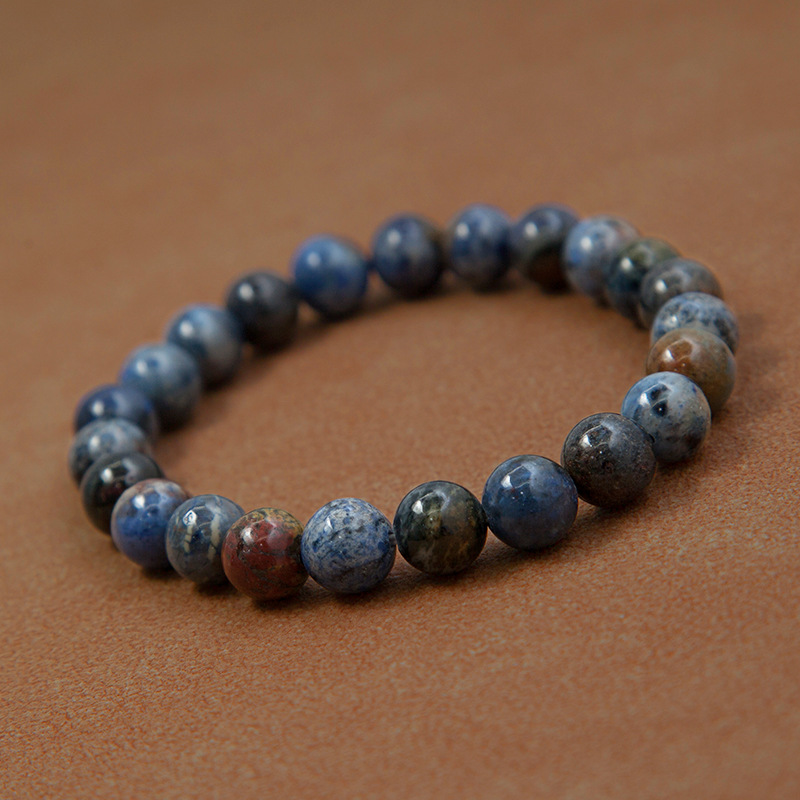 Sunset stone Bracelet for Women Natural Gemstone Round Stone Crystal Beads for Beaded Elastic Bracelet