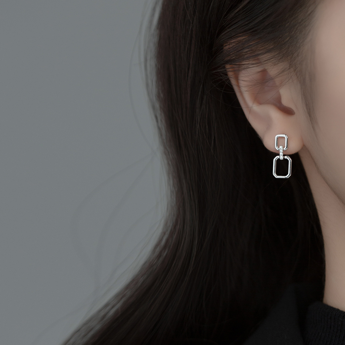 S925 Sterling Silver Stud Earrings with Cubic Zircon Elegant Design for Women