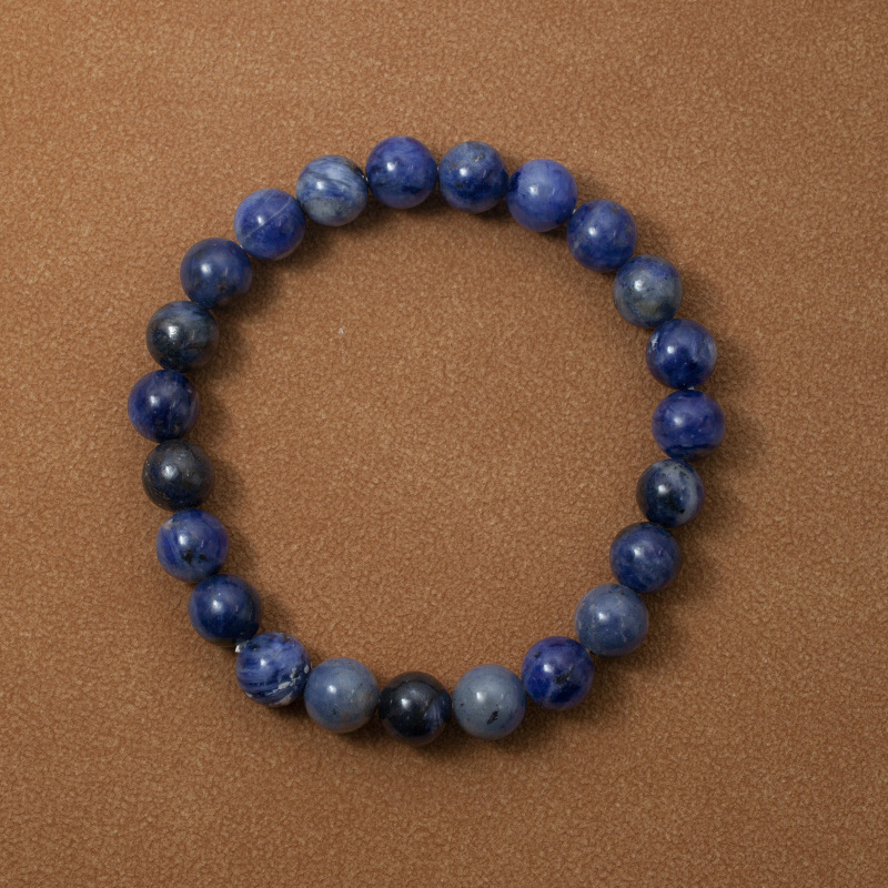 Sodalite Stretch Bracelet for Women Natural Gemstone Round Stone Crystal Beads for Beaded Elastic Bracelet