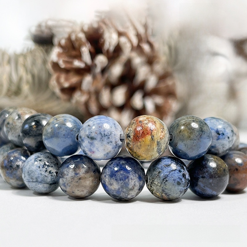 Natural Sunset Stone Round Loose Semi Gemstone Beads for Jewelry Making