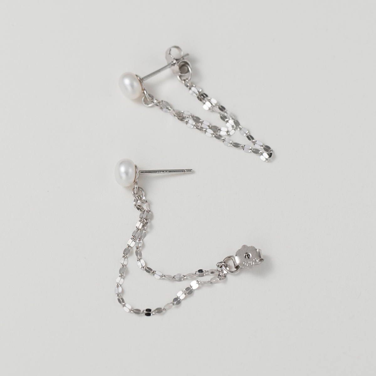 S925 Sterling Silver Drop Earrings with Freshwater Pearl Simple Design for Women