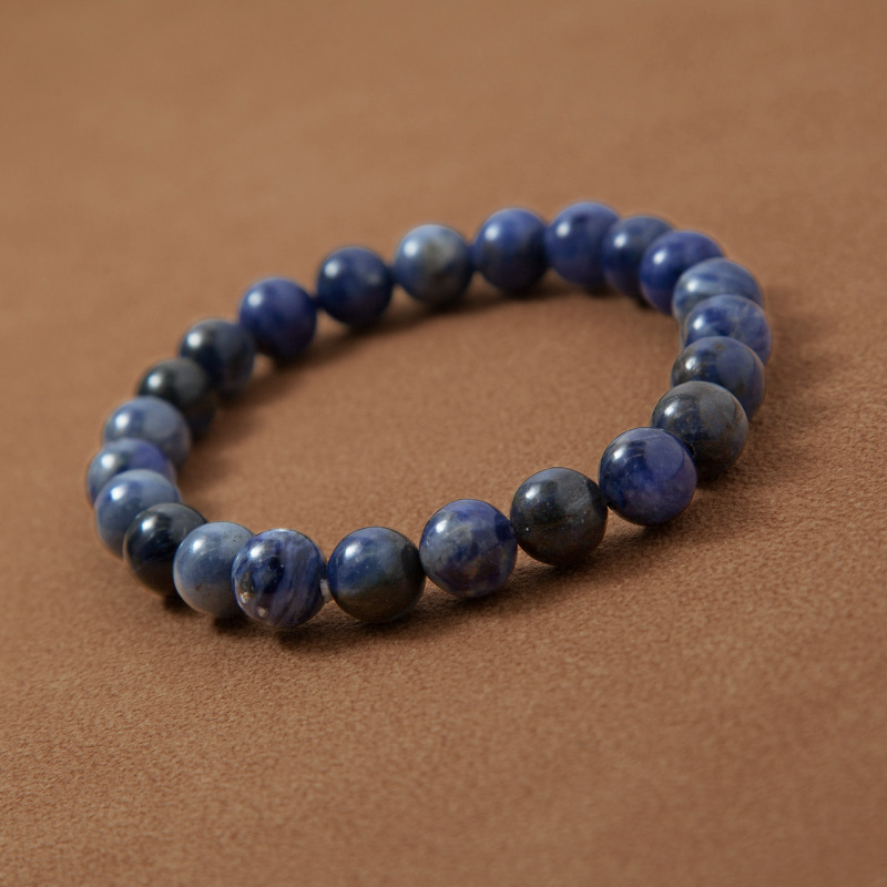 Sodalite Stretch Bracelet for Women Natural Gemstone Round Stone Crystal Beads for Beaded Elastic Bracelet