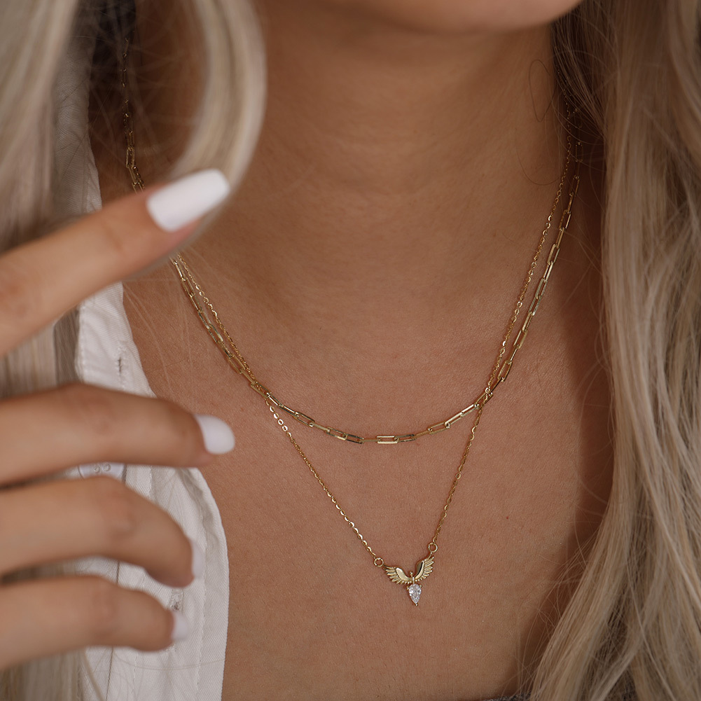 S925 Sterling Silver Pendant Necklace with Cubic Zirconia for Women