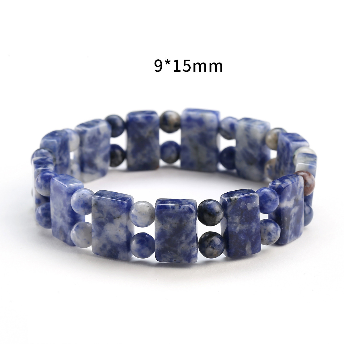 Multi-style Flat Bead Bracelet for Women Natural Semi Gemstone Crystal Beads Stretch Bracelet Factory Wholesale