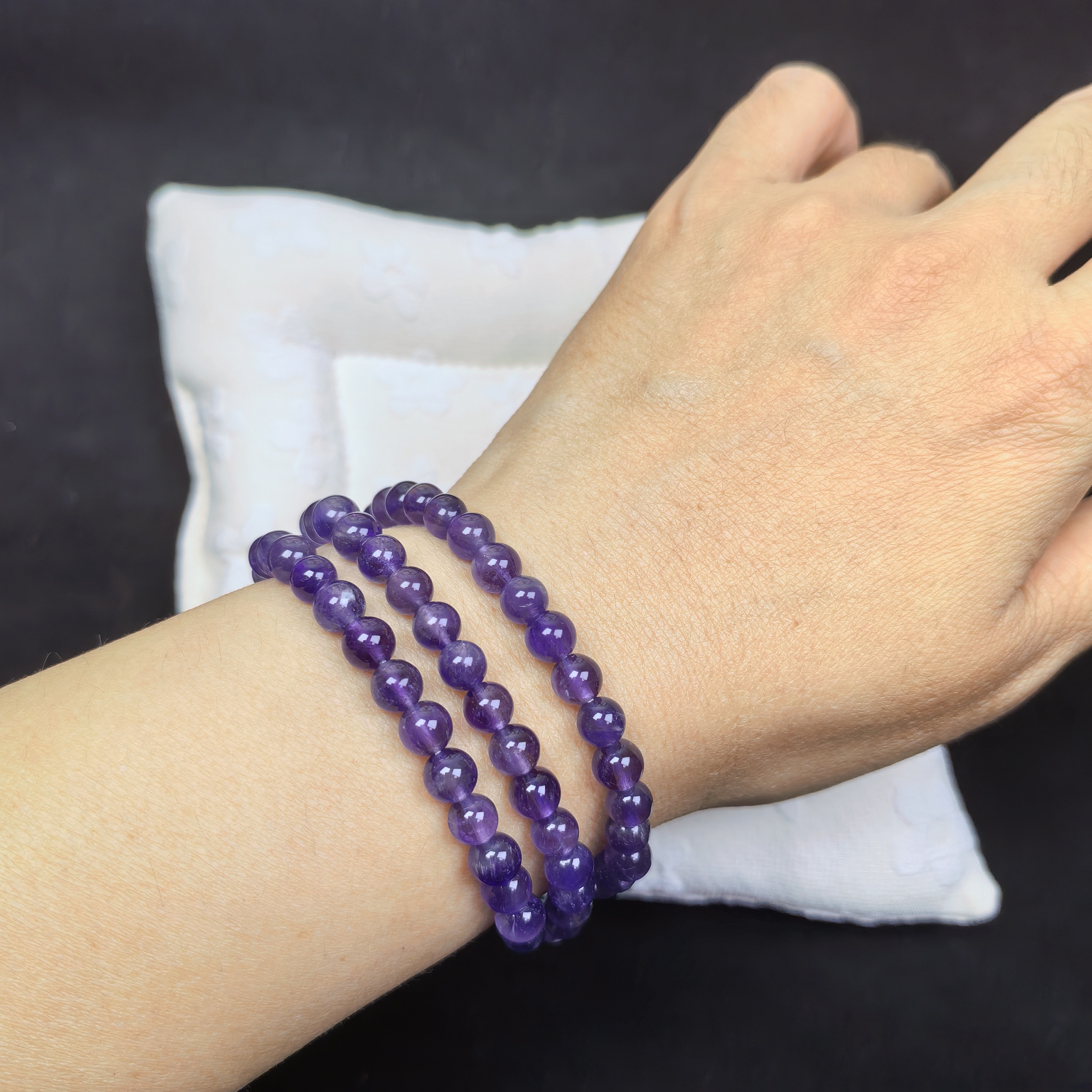 3 Wrap Crystal Bracelets for Women Bracelet Amethyst Tiger's Eye Stone Gifts Emotional Balance