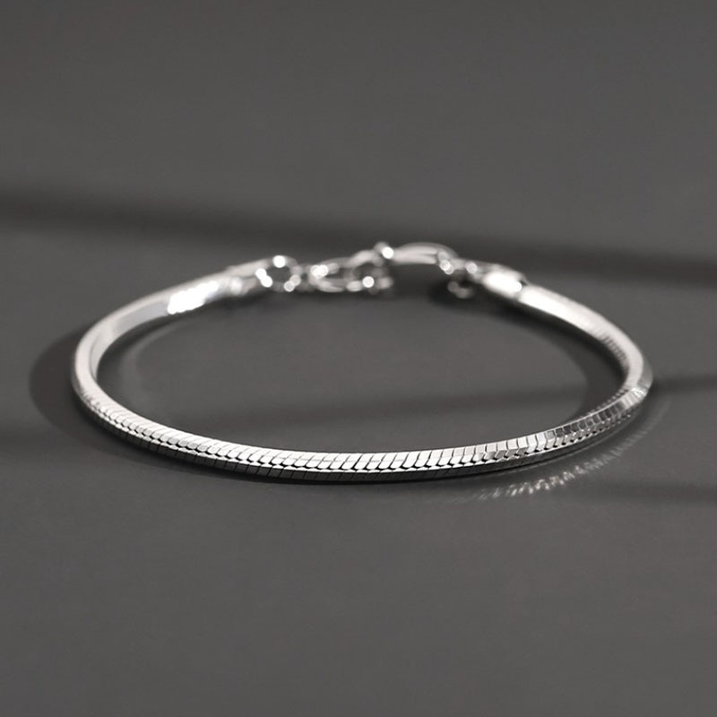 Fashion S925 Sterling Silver Bracelet Jewelry Simple Style for Man