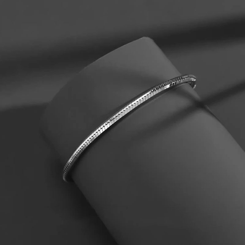 Fashion S925 Sterling Silver Bracelet Jewelry Simple Style for Man