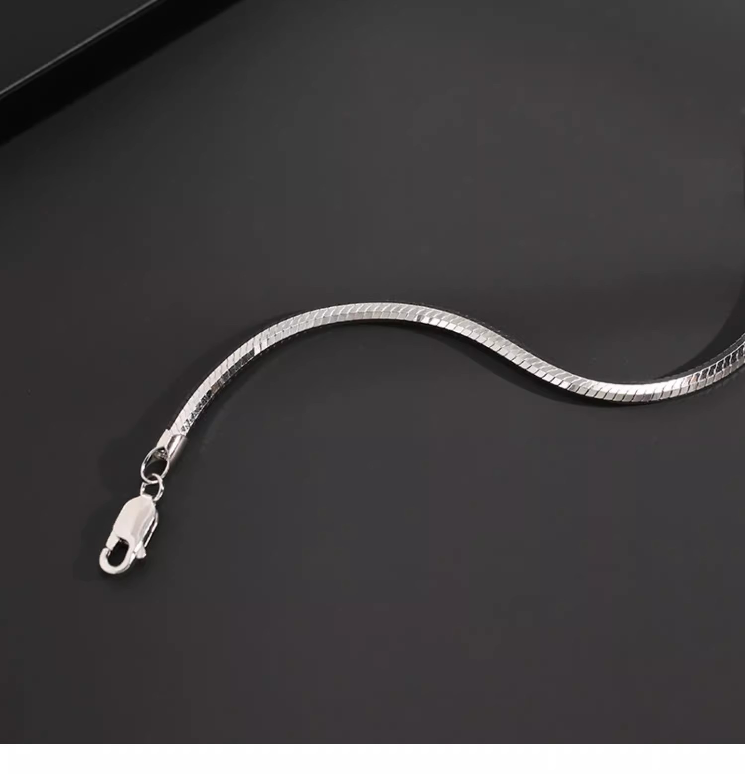 Fashion S925 Sterling Silver Bracelet Jewelry Simple Style for Man