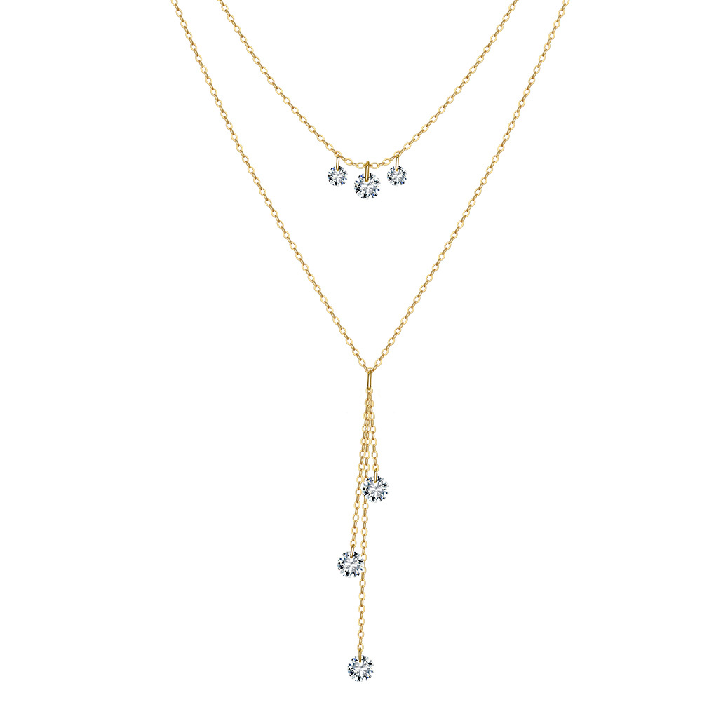 S925 Sterling Silver Pendant Necklace Fashion Design with Cubic Zirconia