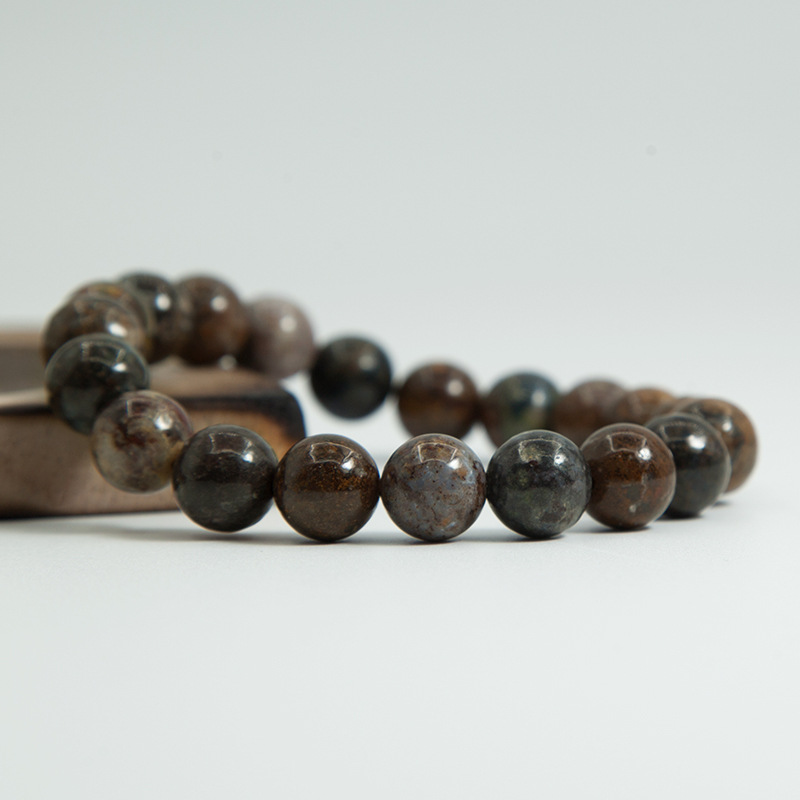 African Pietersite Bracelet for Women Natural Gemstone Round Stone Crystal Beads for Beaded Elastic Bracelet