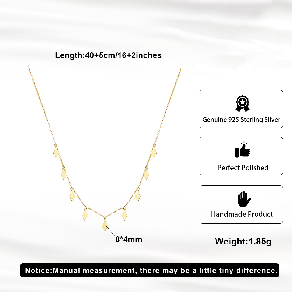 S925 Sterling Silver Pendant Necklace Fashion Design