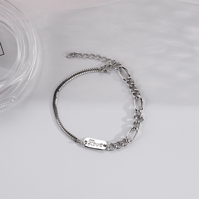 Fashion S925 Sterling Silver Bracelet Jewelry Casual Versatile Style for Women