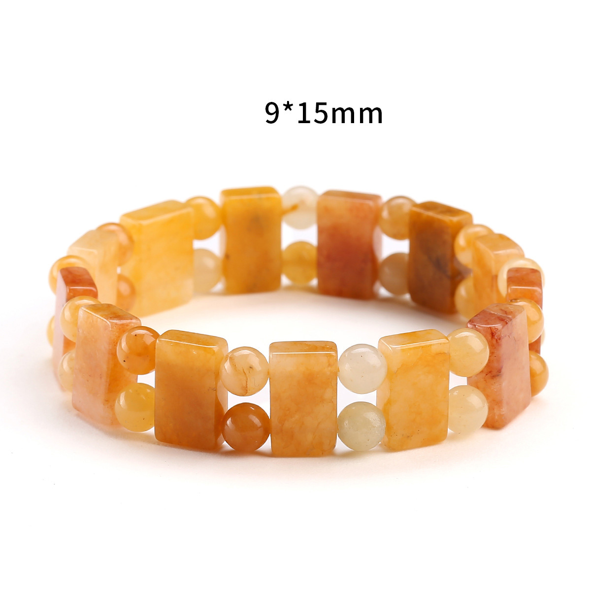 Multi-style Flat Bead Bracelet for Women Natural Semi Gemstone Crystal Beads Stretch Bracelet Factory Wholesale