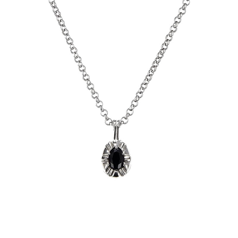 #201 Silver Necklace925 Sterling Silver Pendant Necklace with Cubic Zirconia