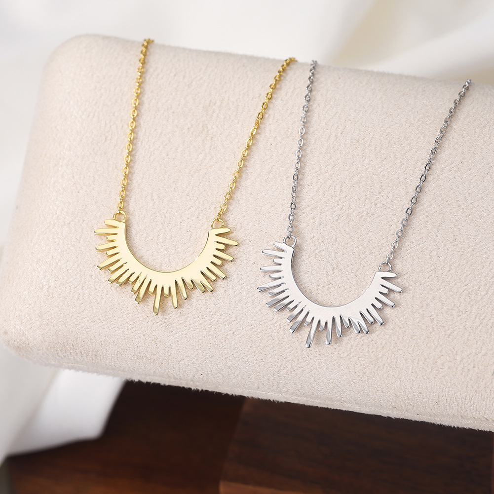 S925 Sterling Silver Pendant Sunflower Necklace for Women