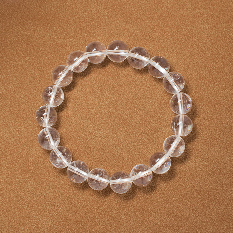 Clear quartz Bracelet for Women Natural Gemstone Round Stone Crystal Beads for Beaded Elastic Bracelet