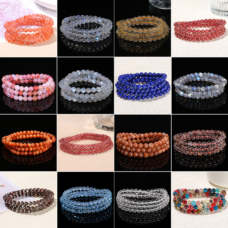 3 Wrap Crystal Bracelets for Women Bracelet Amethyst Tiger's Eye Stone Gifts Emotional Balance