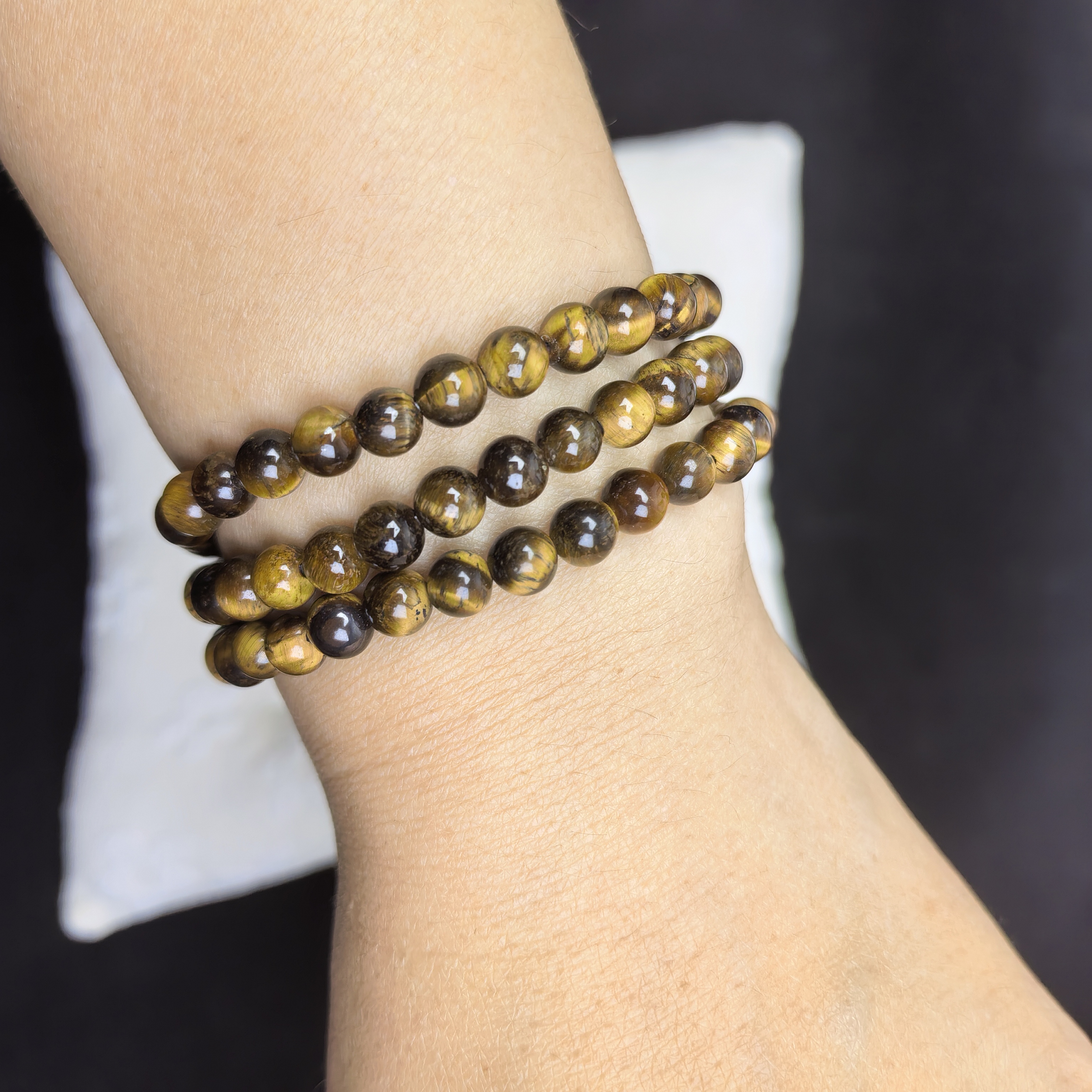 3 Wrap Crystal Bracelets for Women Bracelet Amethyst Tiger's Eye Stone Gifts Emotional Balance