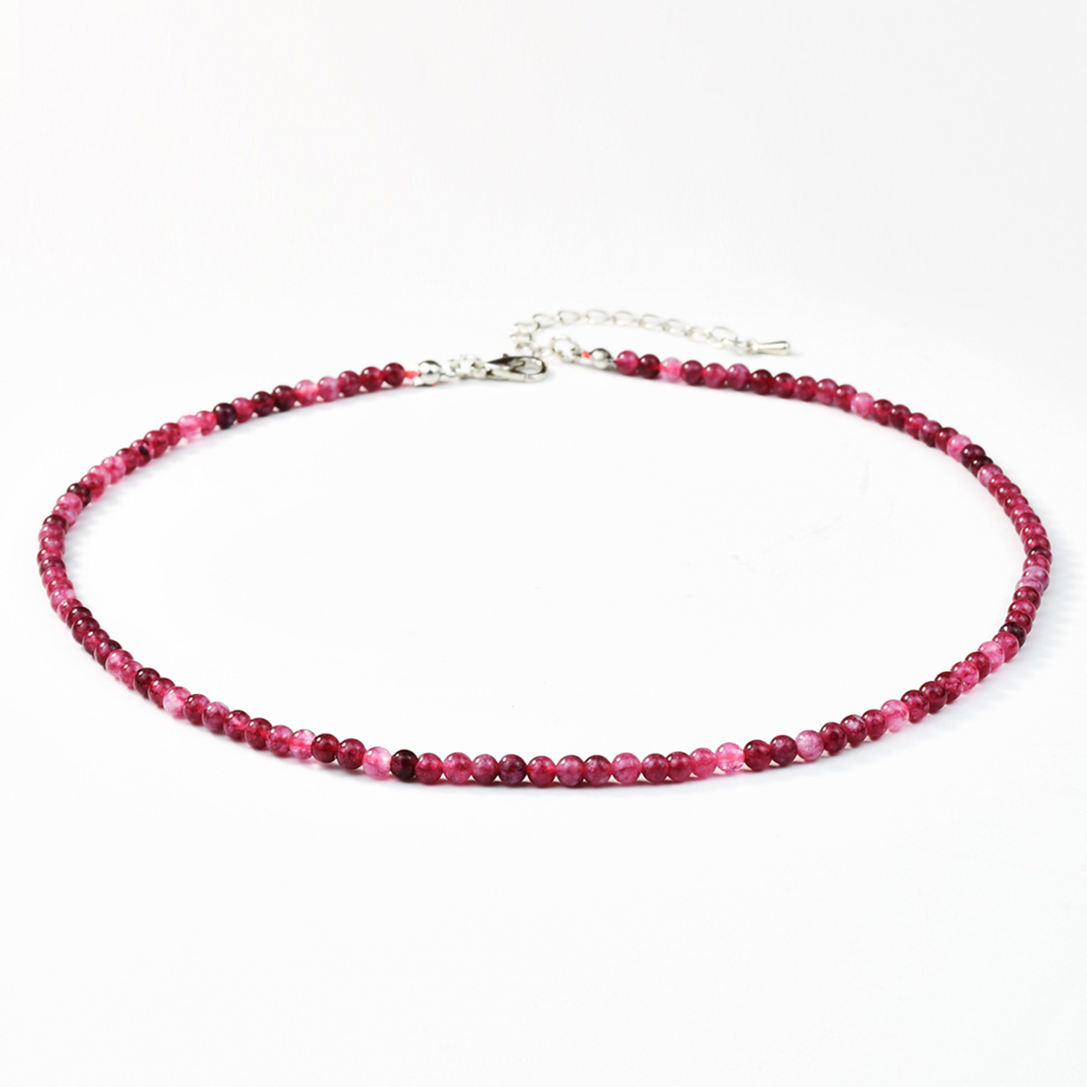 Healing Crystal Necklace for Women Natural Stone Beaded Stretch Necklace Handmade Gemstone  Spiritual Jewelry Gifts