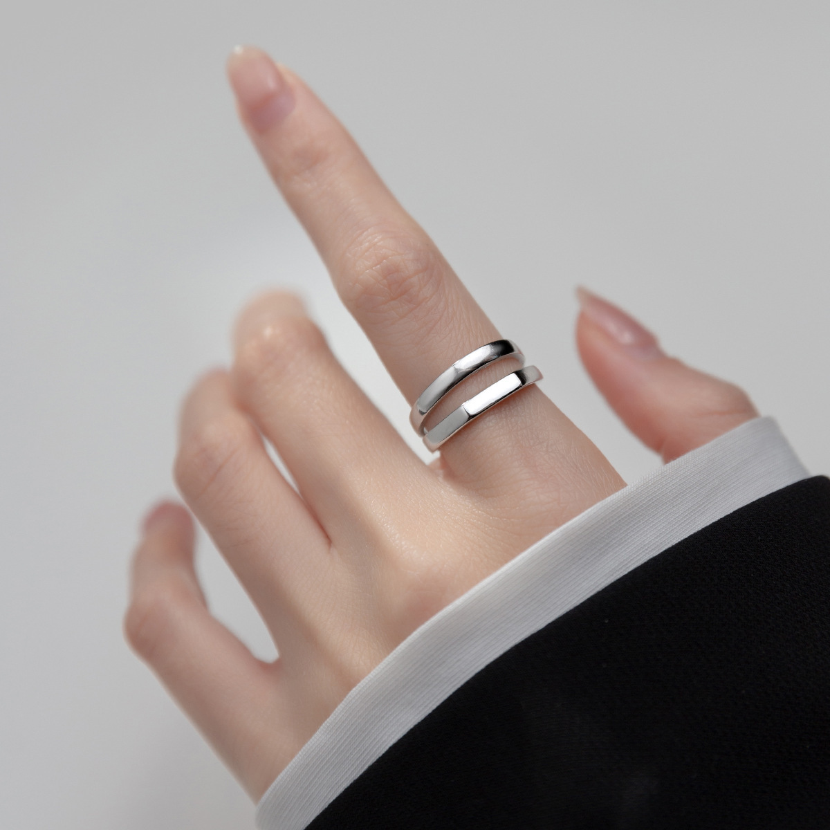 Fashion Rings S925 Sterling Silver Rings Simple Design for Women