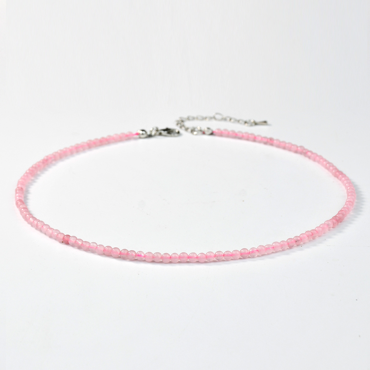 Healing Crystal Necklace for Women Natural Stone Beaded Stretch Necklace Handmade Gemstone  Spiritual Jewelry Gifts