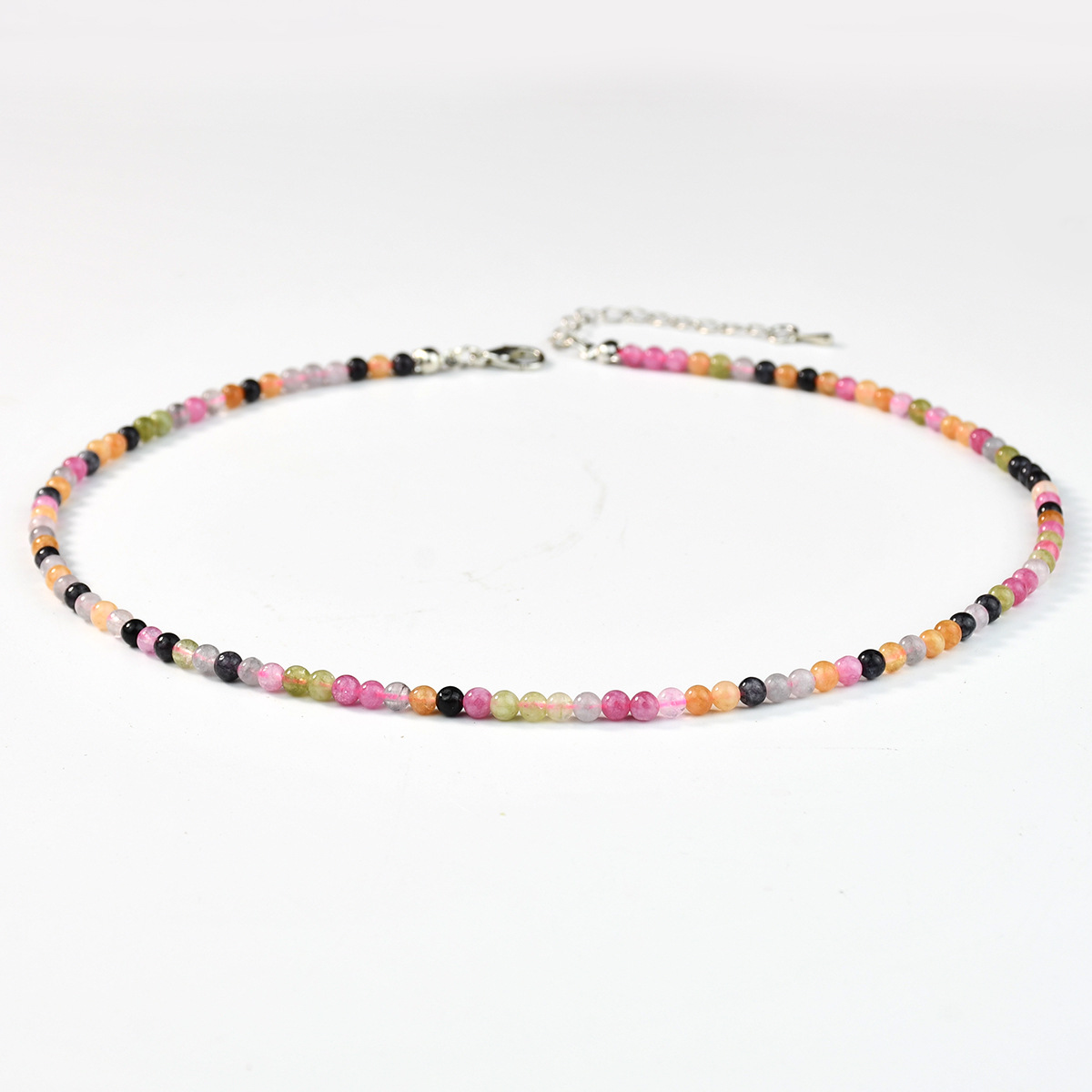 Healing Crystal Necklace for Women Natural Stone Beaded Stretch Necklace Handmade Gemstone  Spiritual Jewelry Gifts