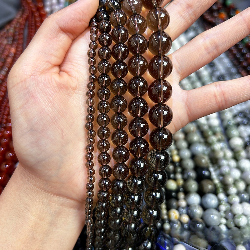 Natural Gold Sand Stone Round Loose Semi Gemstone Beads for Jewelry Making