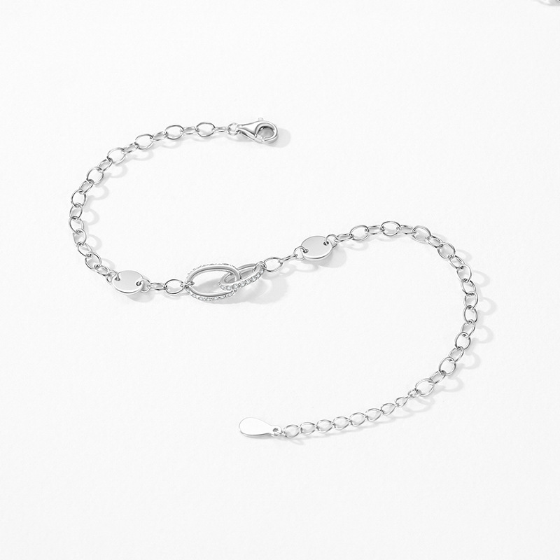 Fashion S925 Sterling Silver Bracelet Jewelry with CZ Casual Versatile Style for Women