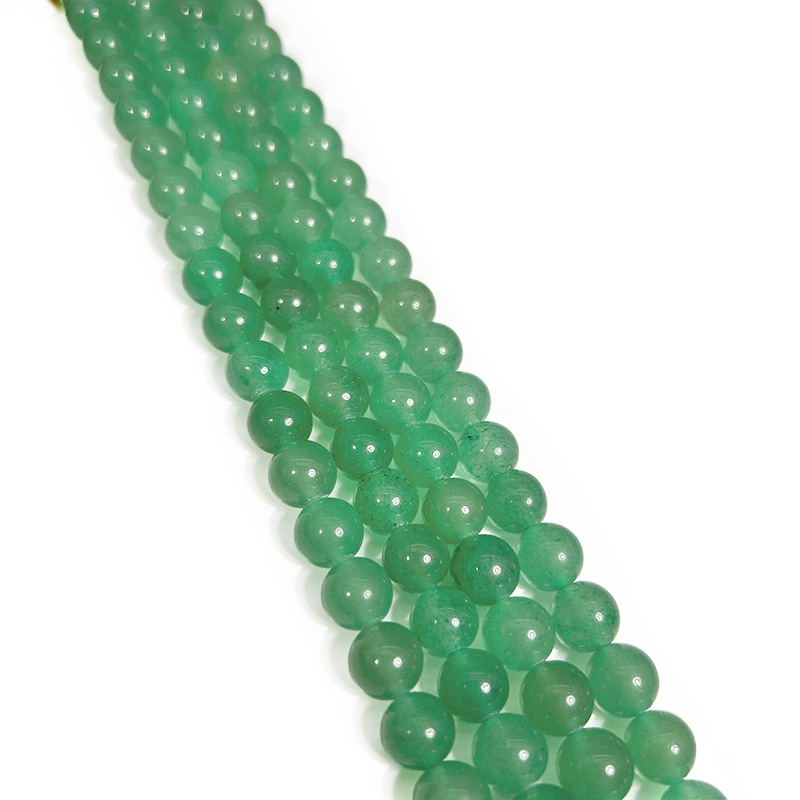 Natural Green Aventurine Round Loose Semi Gemstone Beads for Jewelry Making