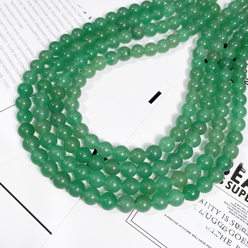 Natural Green Aventurine Round Loose Semi Gemstone Beads for Jewelry Making