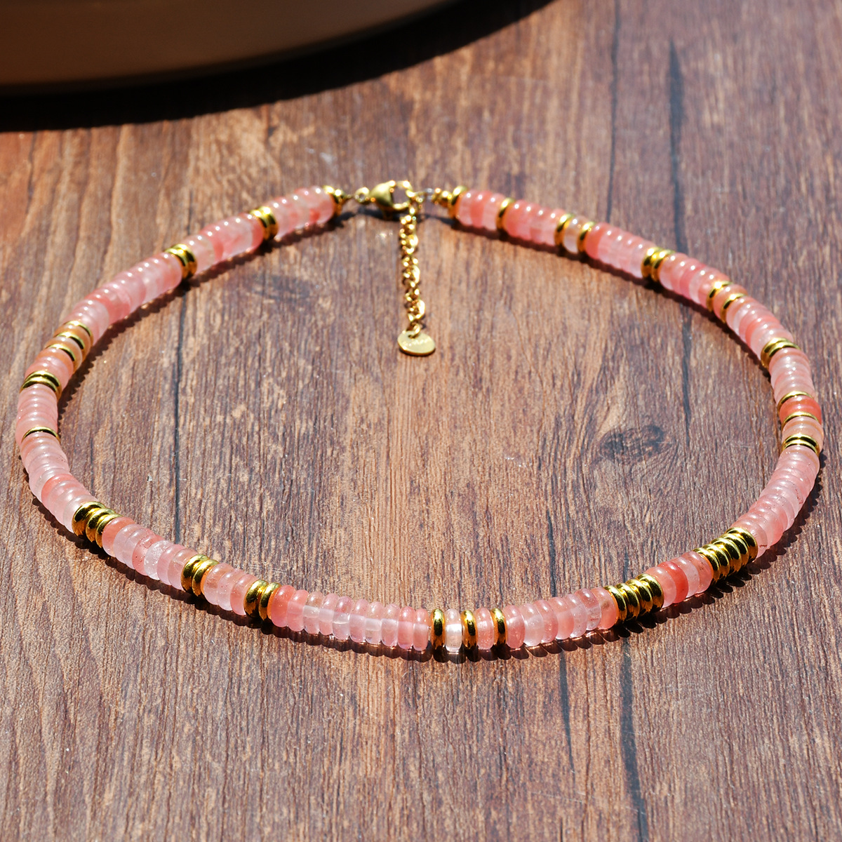 Healing Crystal Necklace for Women Natural Stone Beaded Stretch Necklace Handmade Gemstone Reiki Spiritual Jewelry Gifts
