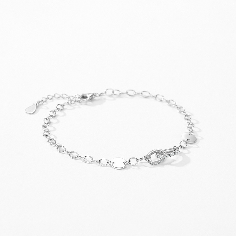 Fashion S925 Sterling Silver Bracelet Jewelry with CZ Casual Versatile Style for Women