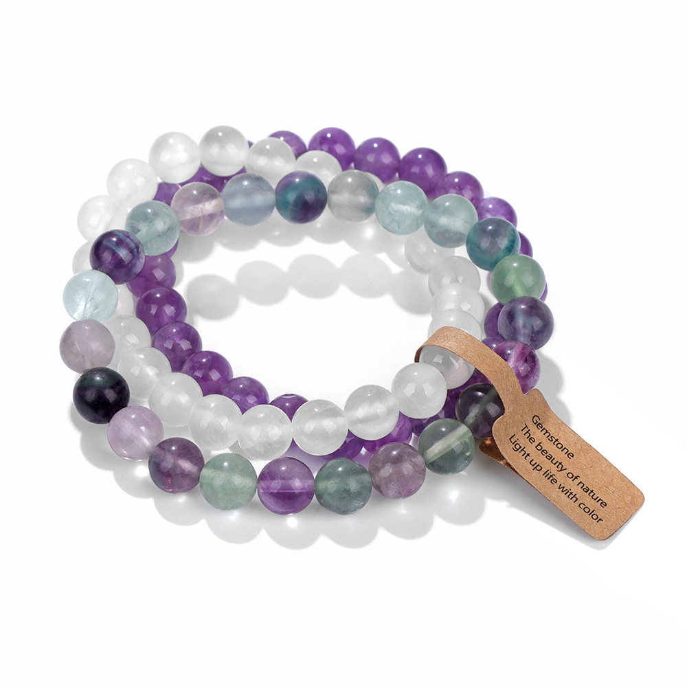 [Copy]Natural Amethyst Quartz Round Loose Semi Gemstone Beads for Jewelry Making