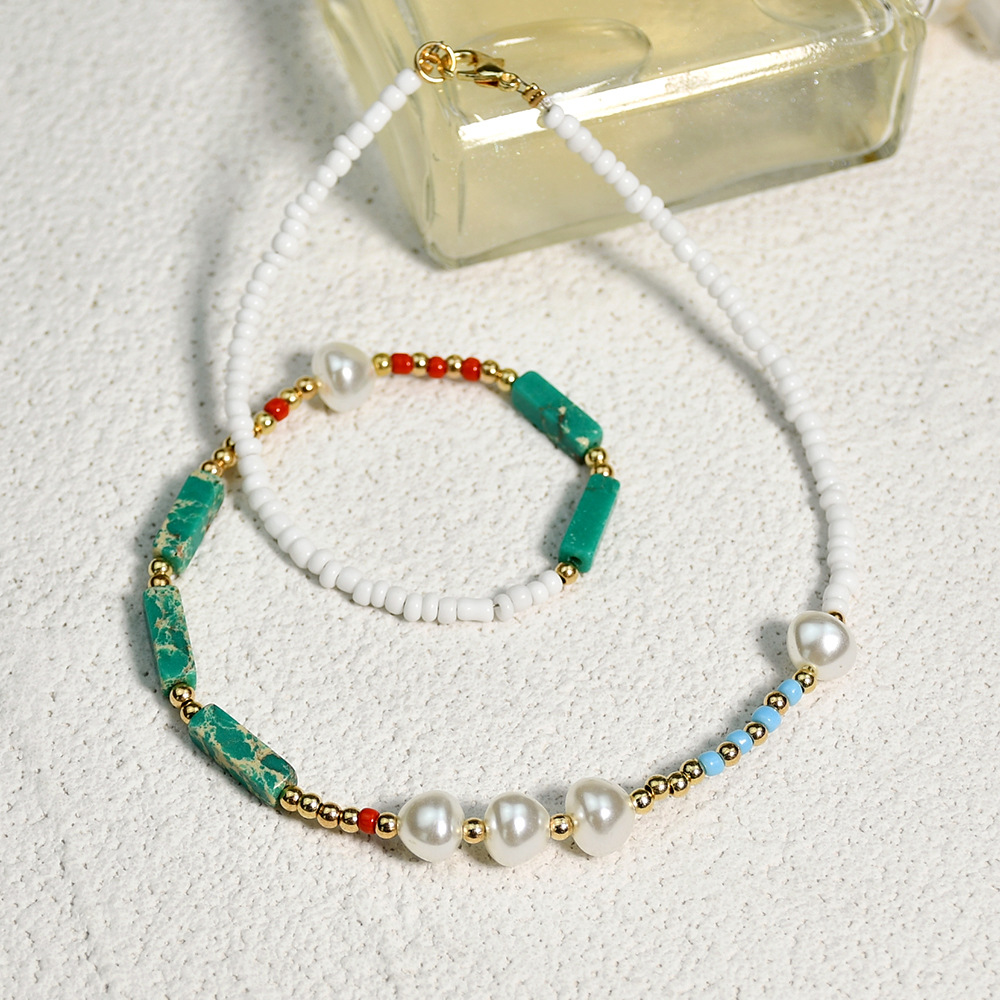 Bohemian-style Healing Crystal Necklace for Women Natural Stone Beaded Stretch Necklace Handmade Gemstone Spiritual Jewelry Gifts