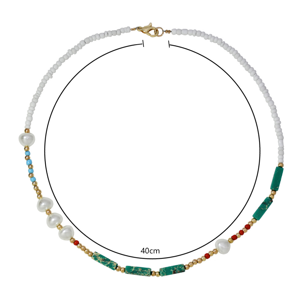 Bohemian-style Healing Crystal Necklace for Women Natural Stone Beaded Stretch Necklace Handmade Gemstone Spiritual Jewelry Gifts