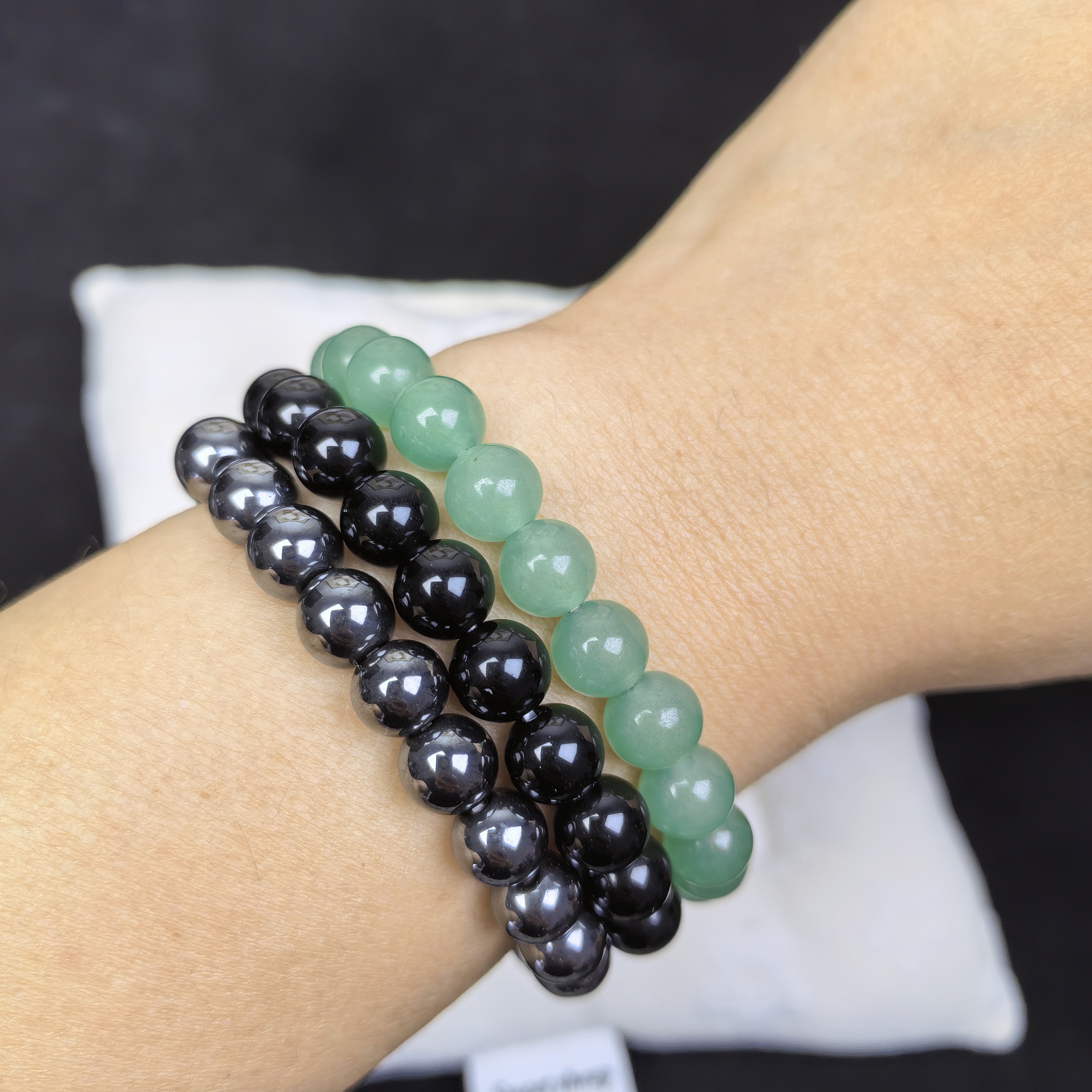3pcs/set Healing Crystal Bracelets for Women 8mm Tiger Eye Hematite Black Obsidian Natural Stone Beaded Stretch Bracelet Triple Protection Handmade Gemstone Reiki Spiritual Jewelry Gifts