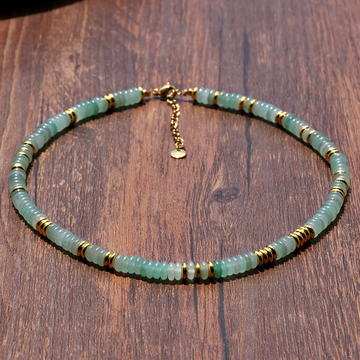 Healing Crystal Necklace for Women Natural Stone Beaded Stretch Necklace Handmade Gemstone Reiki Spiritual Jewelry Gifts