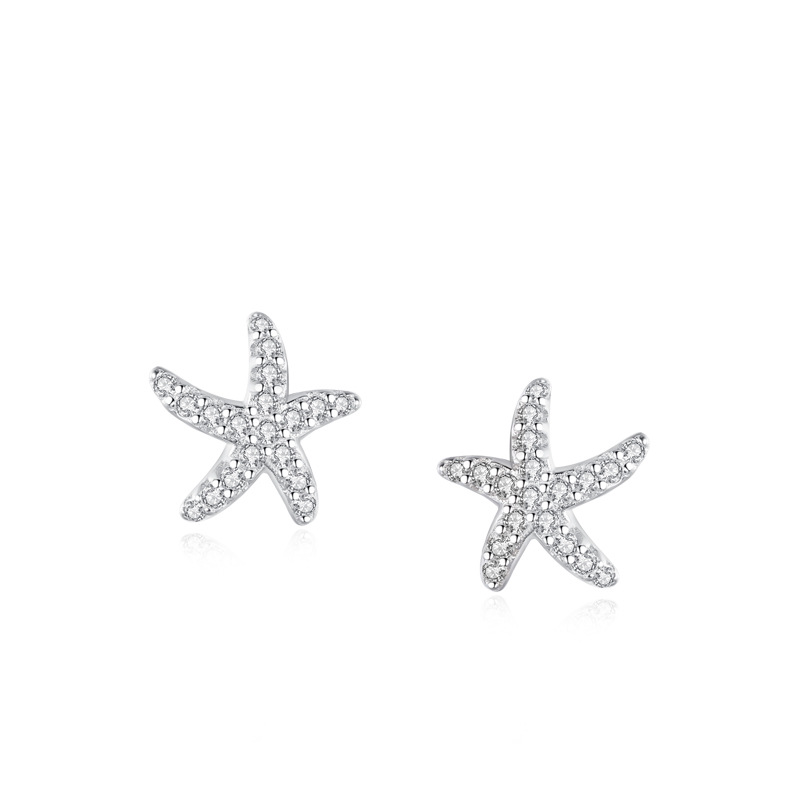 S925 Sterling Silver Stud Earrings Jewelry with Cubic Zirconia Fashion Design for Women