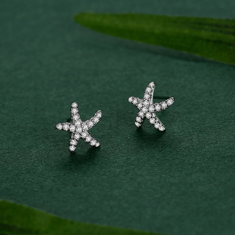 S925 Sterling Silver Stud Earrings Jewelry with Cubic Zirconia Fashion Design for Women