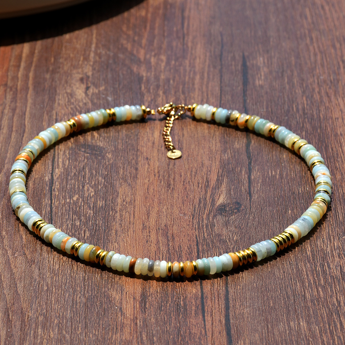 Healing Crystal Necklace for Women Natural Stone Beaded Stretch Necklace Handmade Gemstone Reiki Spiritual Jewelry Gifts