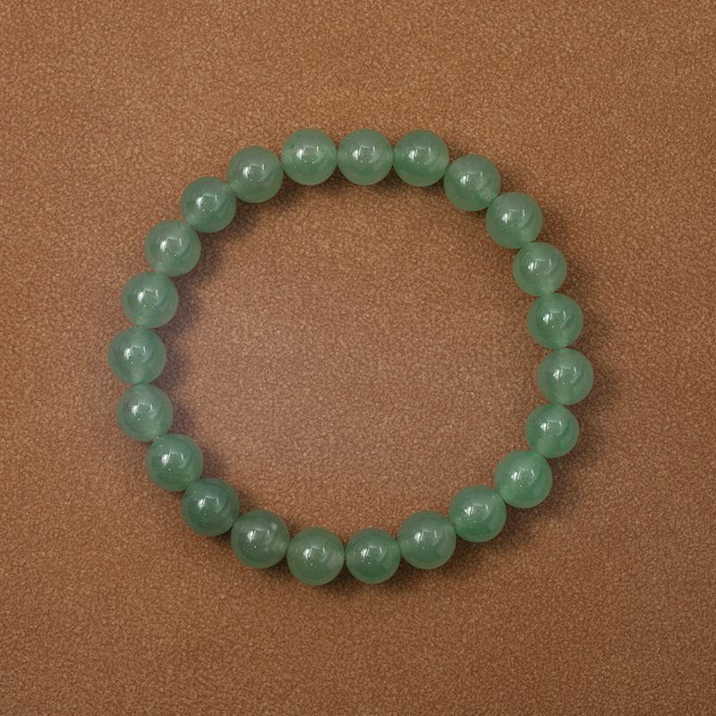 Green aventurine Bracelet for Women Natural Gemstone Round Stone Crystal Beads for Beaded Elastic Bracelet