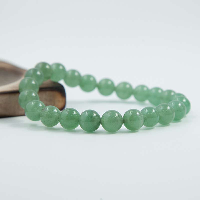 Green aventurine Bracelet for Women Natural Gemstone Round Stone Crystal Beads for Beaded Elastic Bracelet