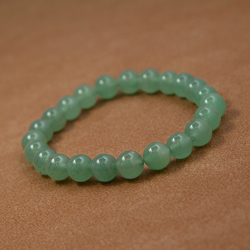 Green aventurine Bracelet for Women Natural Gemstone Round Stone Crystal Beads for Beaded Elastic Bracelet
