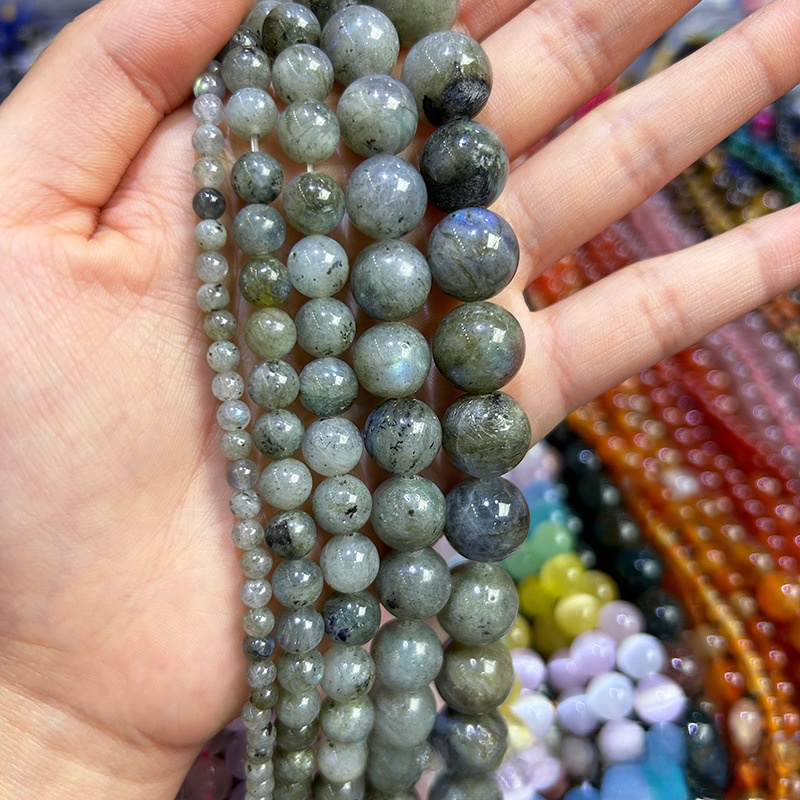 Natural Labradorite Round Loose Semi Gemstone Beads for Jewelry Making
