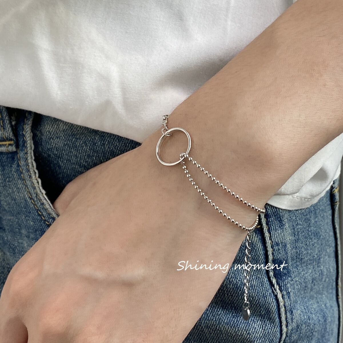 Fashion S925 Sterling Silver Bracelet Jewelry Casual Best Gift for Women