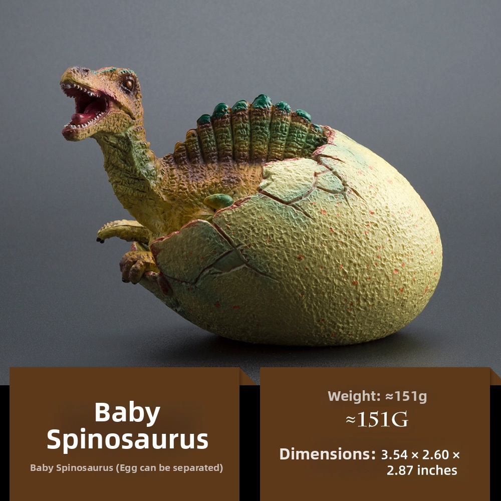Realistic Hatching Dinosaur Egg & Baby Dino Figurines - Solid Jurassic Dinosaur Handcrafted Ornaments