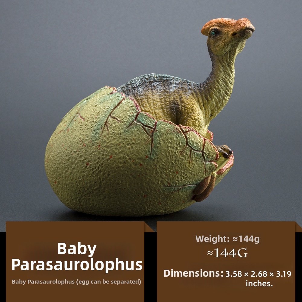 Realistic Hatching Dinosaur Egg & Baby Dino Figurines - Solid Jurassic Dinosaur Handcrafted Ornaments
