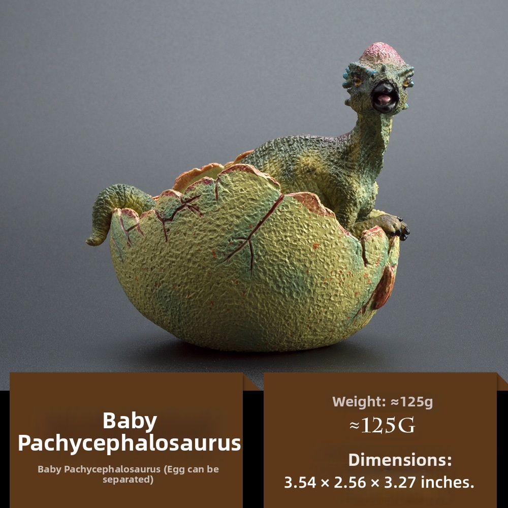 Realistic Hatching Dinosaur Egg & Baby Dino Figurines - Solid Jurassic Dinosaur Handcrafted Ornaments