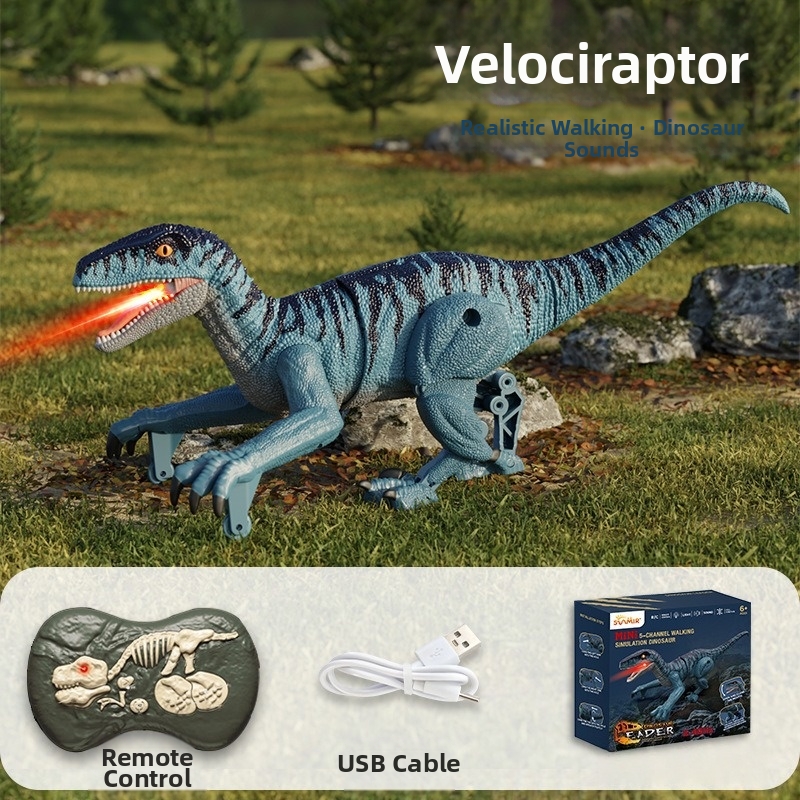 🦖Children's Remote-Controlled Velociraptor with Five-Way Sound and Light Simulation Toy