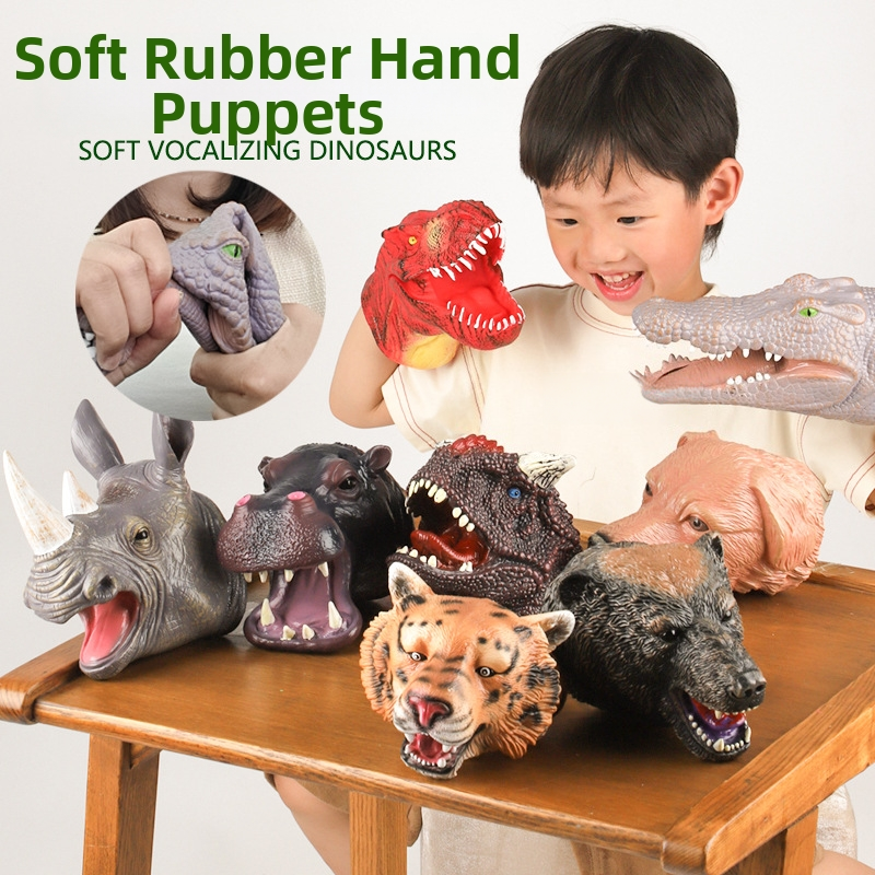 🦖Tyrannosaurus Rex Dinosaur Hand Puppet Boy Gift Role-Playing Game🎉